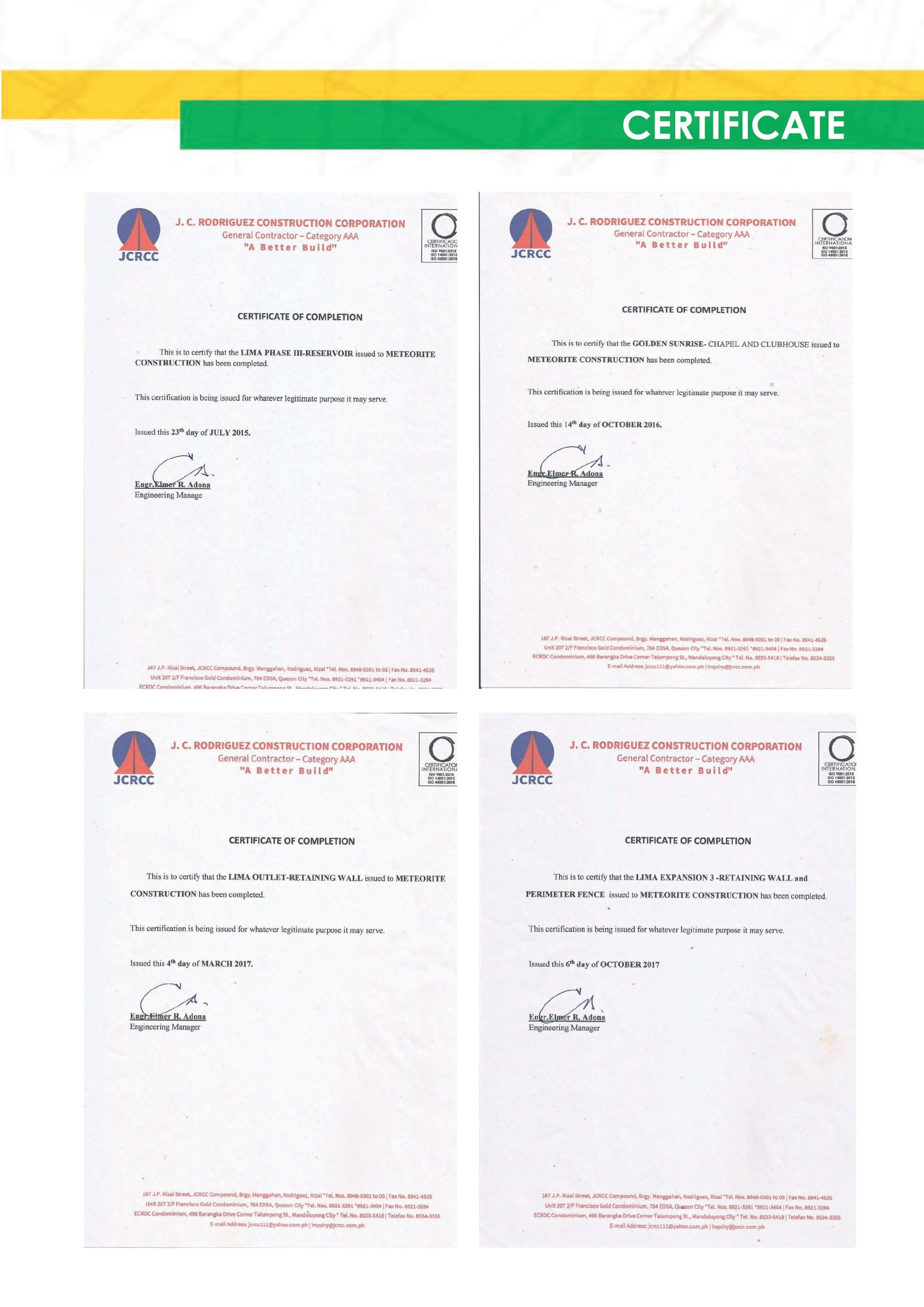 Certificate 2